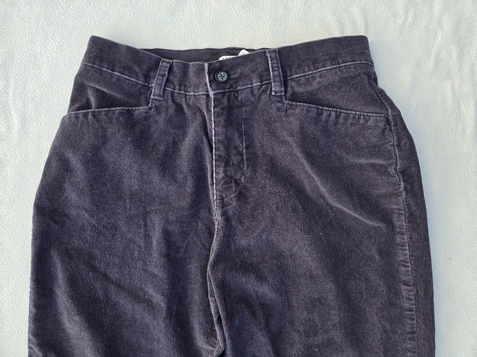 Pantalones Lee para mujer 8P Petite de pana carbón en la cintura elásticos pierna recta Foto 2 de 4