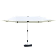 15ft Outdoor Market Patio Umbrella with Base Double Sided for Deck Pool Large