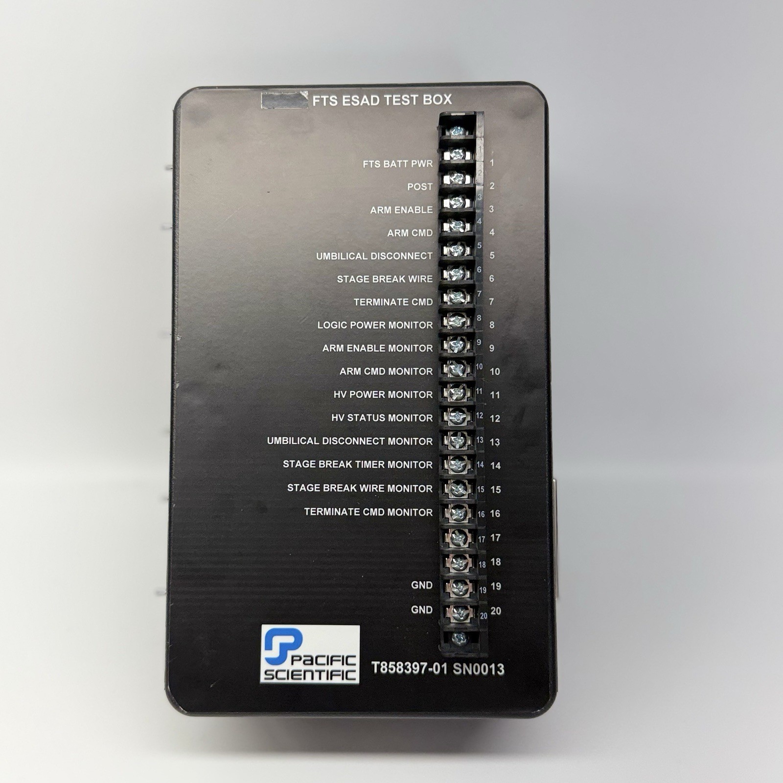 Pacific Scientific FTS ESAD TEST BOX P/N T858397-01