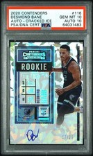 2020-21 Panini Contenders Desmond Bane RC Auto /25 PSA 10 Cracked Ice #116 Pop 5