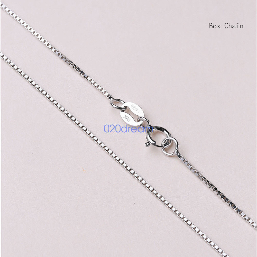 925 Sterling Silver Chain Necklace CURB BALL BELCHER ROPE TRACE All