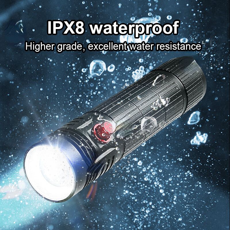 Torcia Subacquea LED Ad Alta Potenza, Impermeabile Fino A 500 Metri, Con Batterie Incluse - Foto 4