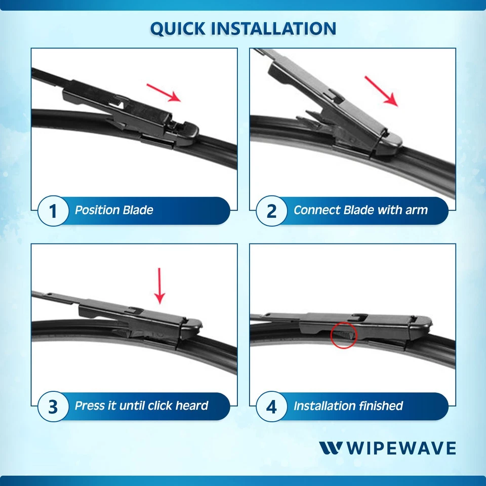 Juego de 3 cuchillas limpiaparabrisas para Jaguar XF Sportbrake 12-15 delanteras + traseras | WipeWave Foto 3 de 4