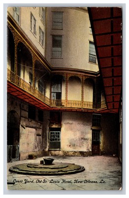 Old St. Louis Hotel Courtyard, New Orleans Louisiana LA Postcard