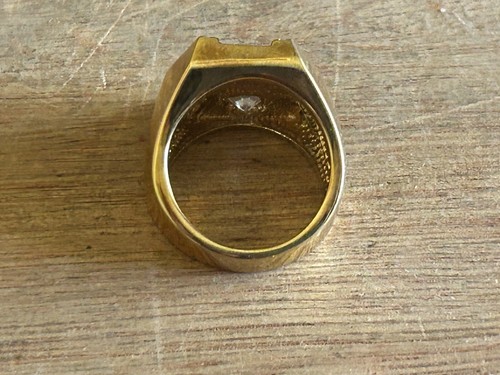 Elvis Presley TCB Ring Franklin Mint COA Box 22K Gold Over Sterling Vintage 1992 - Picture 14 of 21