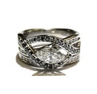 GIA certified 14k white gold 2.05ct marquise diamond engagement wedding ring 13g — photo 3