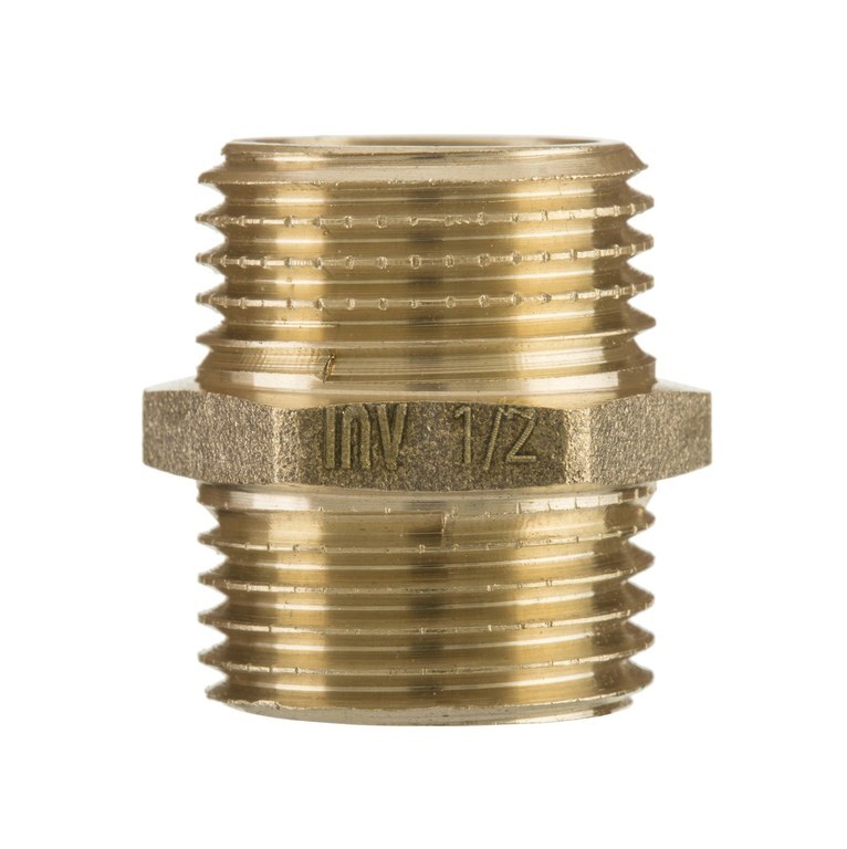 1/2" x 1/2" Inch BSP macho unión conexión niple hilo carpintero latón