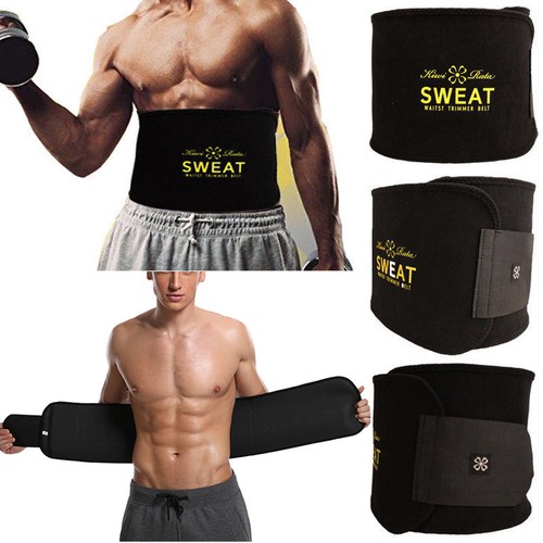 Men Women Waist Trainer Body Shaper Belt Abdomen Fat Burner Belly Compression - Picture 1 of 30