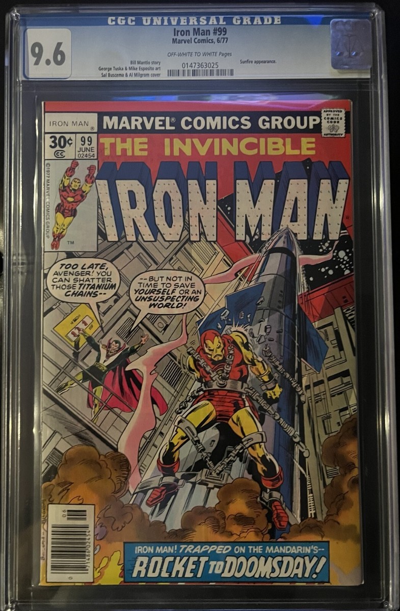 け*ん様 Iron Man #170 9.6 CGC IRON MAN #99 CGC 9.6 Marvel JUN 1977 OW/W Pages ROCKET TO DOOMSDAY