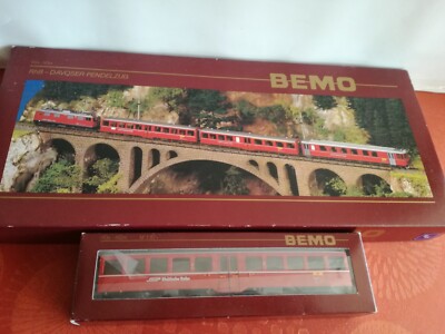 Train Bemo H0m – RhB Davoser Pendelzug – Art.7252 & 3286 – Comme Neuf