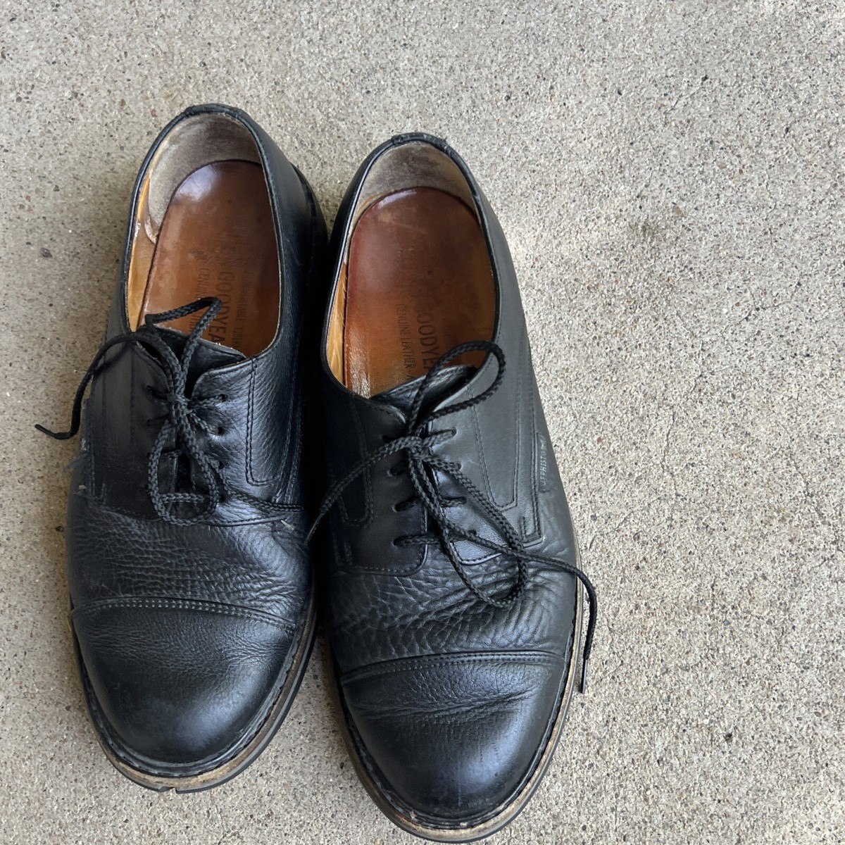 Mephisto Air Relax Goodyear Welt Shoes Mens 9 Black Leather 