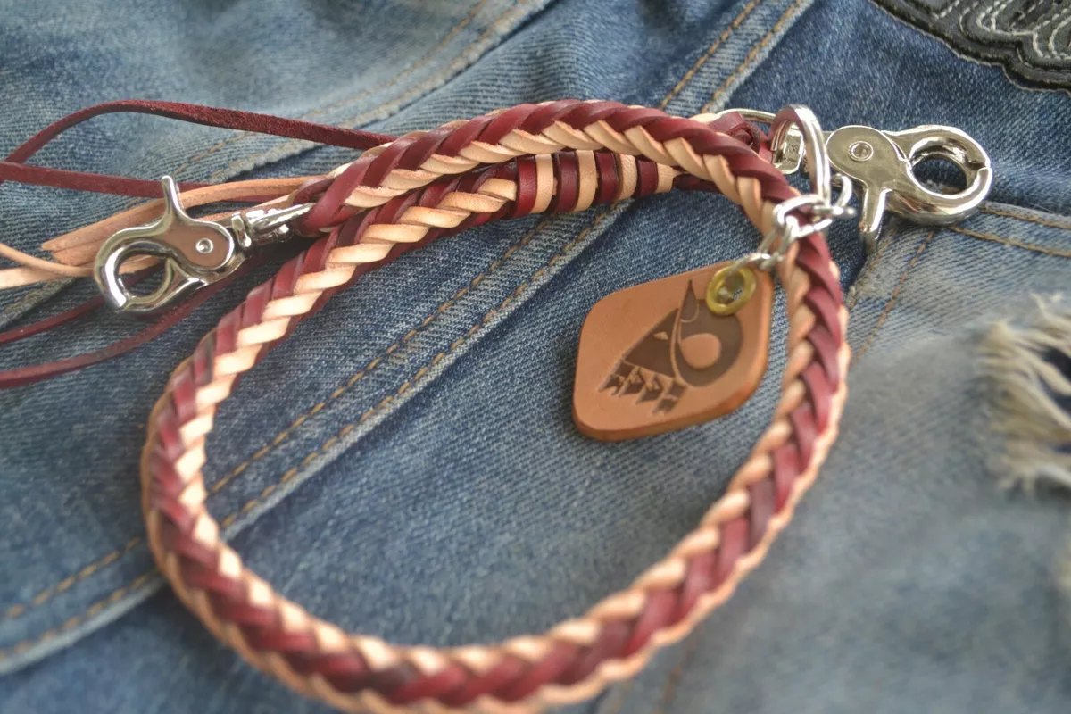 2 Loop - Braided Leather Lanyard