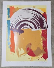 Large Vintage Signed Herbert Schiffrin 1974 Screenprint 