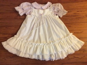 girls white pinafore