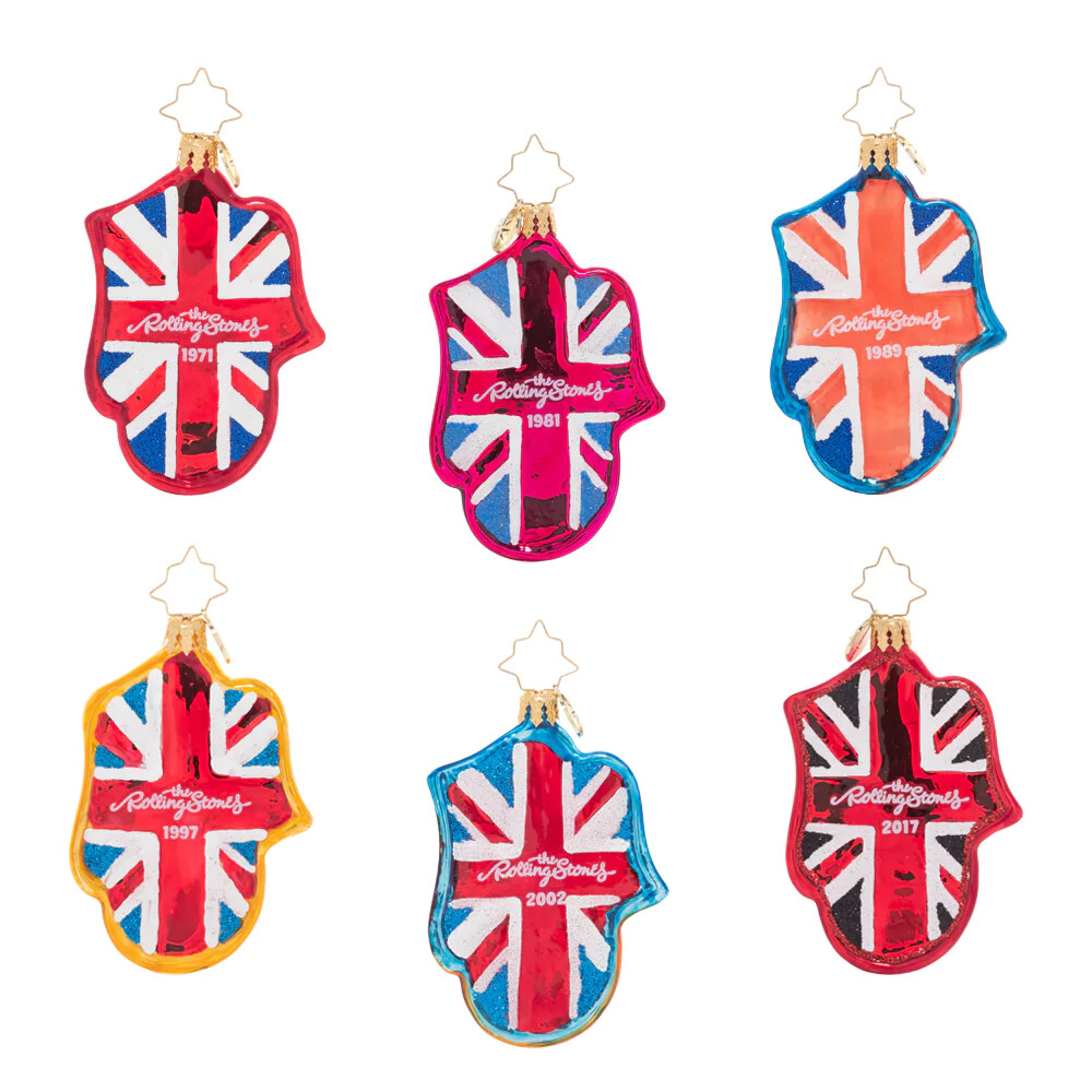 Christopher Radko *NEW* ROLLING STONES LITTLE GEMS 6 Ornament Set