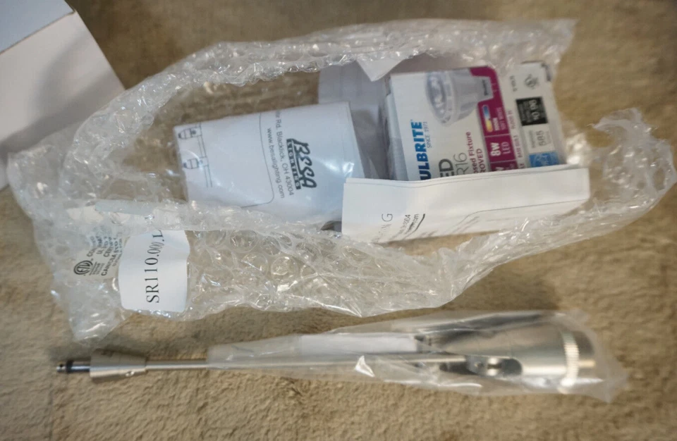 Besa Divi Spotlight with 6" Stem RSP-1858MN-06-SN Satin Nickel 1X9Watt Mr16 - Image 3 of 4