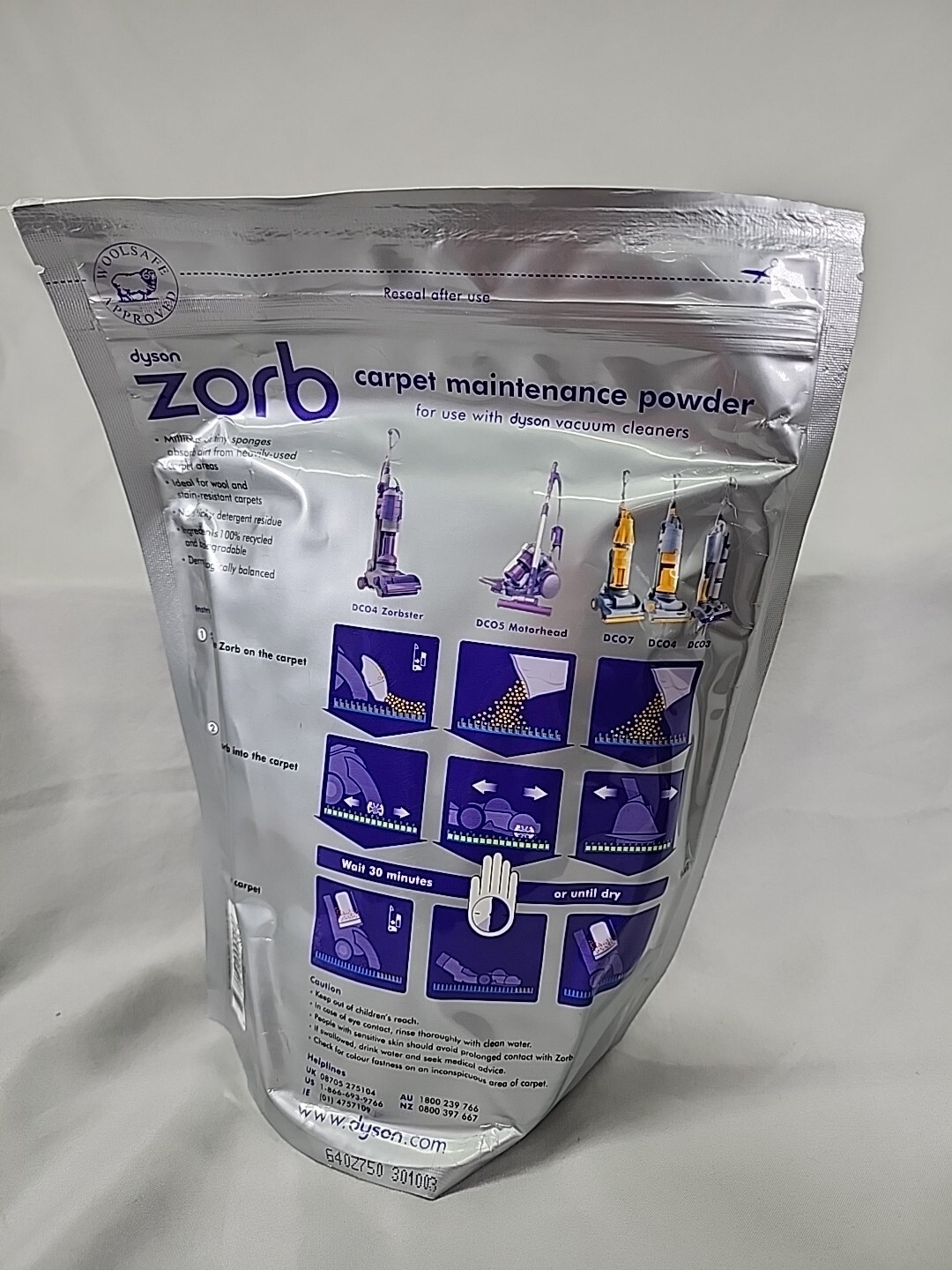 Dyson Zorb Carpet Maintenance Powder 26.5 oz 750g BRAND NEW SEALED FR