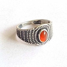 Natural Red Onyx 925 Sterling Silver Handmade Fine Ring All Size Available AN55