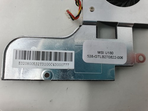 MSI U180 Fan CPU Cooling Fan Heatsink 4510m05F Fully Working Genuine - Picture 4 of 7
