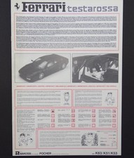 Pocher 1:8 istruzioni Ferarri Testarossa K51 K53 K63 nuovo