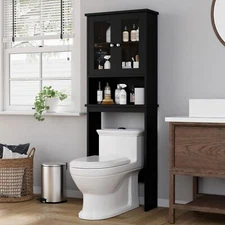 Over The Toilet Storage Cabinet Bathroom Shelf Organizer With Antitip Device Sma