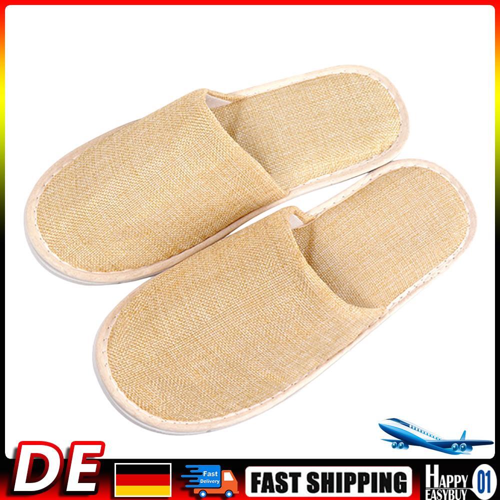 APL 5 paia pantofole in cotone e lino set pantofole hotel slipper uni