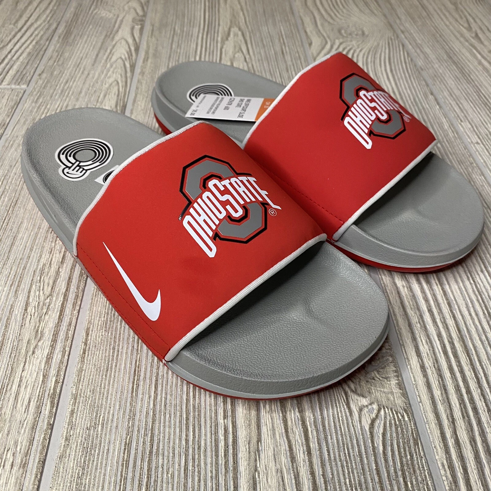 Sandali Nike Offcourt Ohio State Buckeyes slide uomo 7 scarlatti CZ9678 600 nuovi