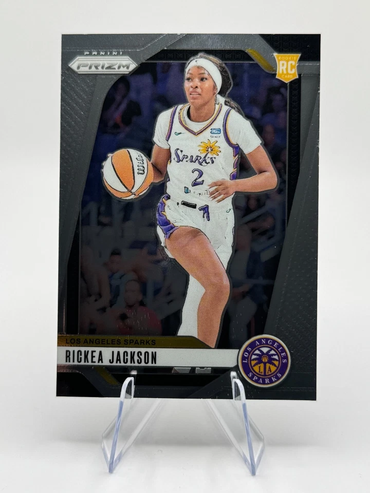 💜💛 карточка дебютанта Рики Джексона 2024 Panini Prizm WNBA — NO60 LA Sparks - Изображение 3 из 4