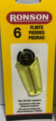 Flints Ronson s Genuine Flints, One Dispenser and 6 Replacement Flints