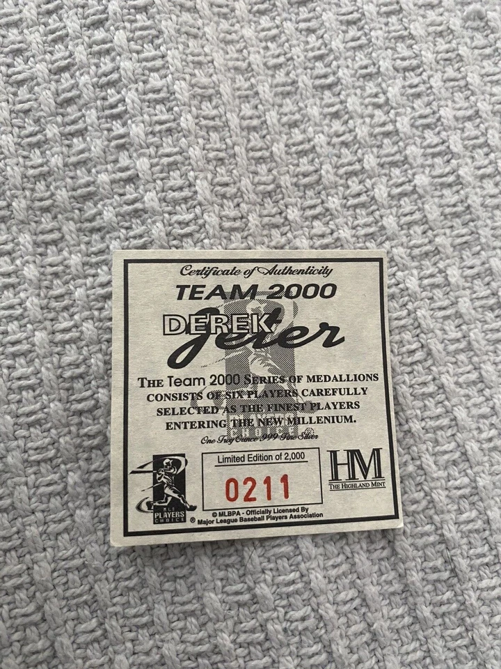 Moneda de plata rara Derek Jeter T2K The Team serie 2000 como nueva 211/2000 Foto 2 de 4