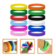 12PCS Slap Bracelets for Kids Wristbands Rubber Basketball Bracelets Elastic