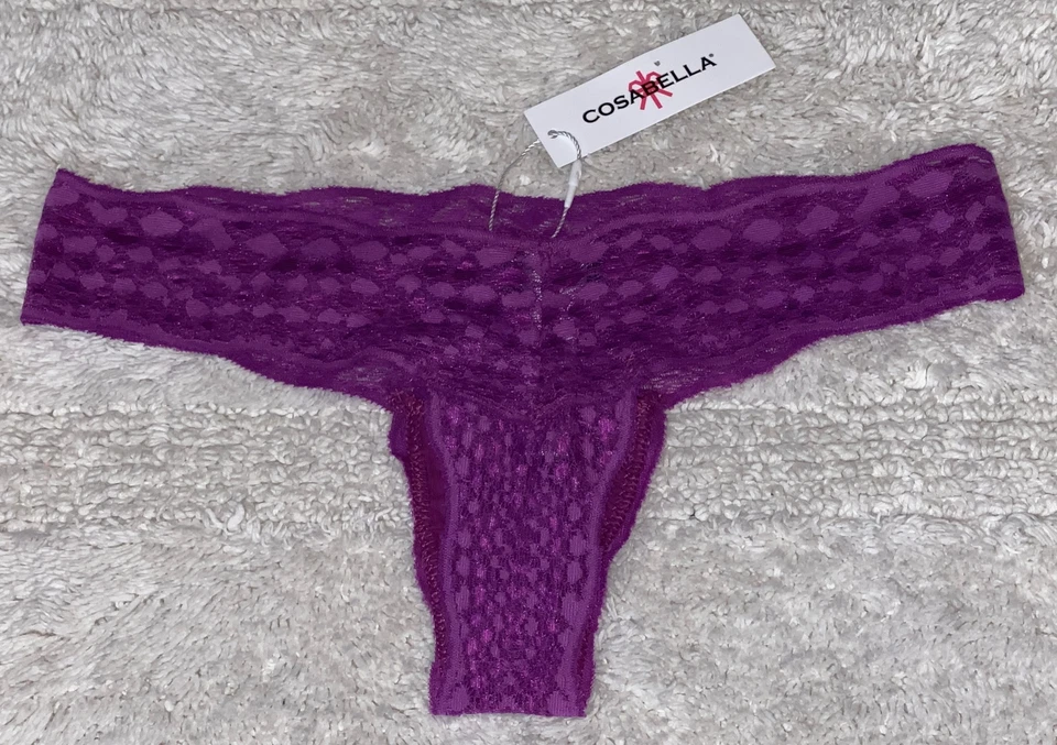 COSABELLA Sweet Treats Serpiente Talla Única Púrpura Planeta Tanga Panty NUEVO Para Mujer O/S Foto 4 de 4