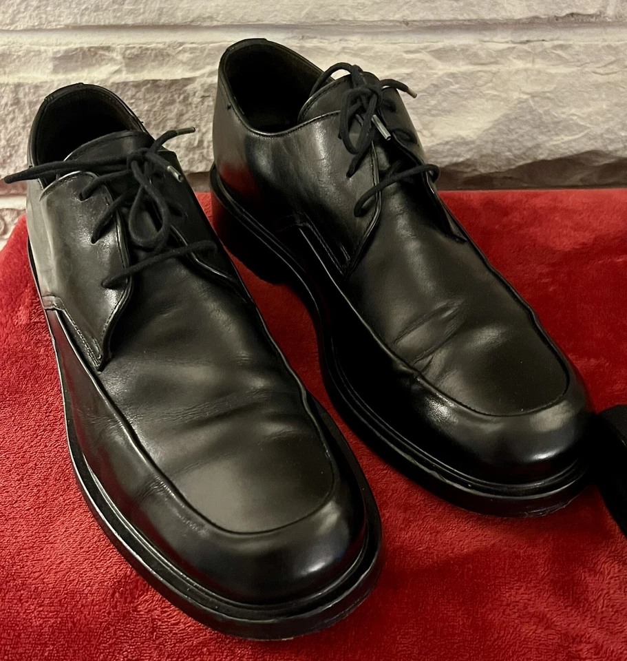 Bachrach ~ Nardo-Black Leather, Size 8 1/2 D~Made in Italy With Box & Dust Bags - Image 3 of 4
