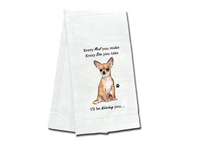 Tan Chihuahua Kitchen Towel - Soft Highly Absorbent - Tan Chihuahua Gifts - D...