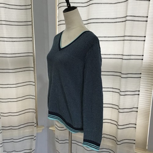 Maglione Brooks Brothers donna LG ProSport maglia blu Supima Tenniscore Preppy - Foto 5 di 9