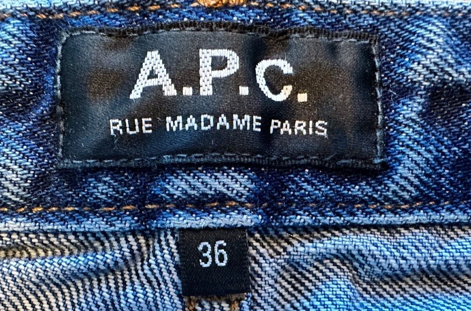 A.P.C. A Line Midi Rock Skirt Jeansrock Rue Madame Paris Denim Size 36 W 26 - Bild 3 von 4