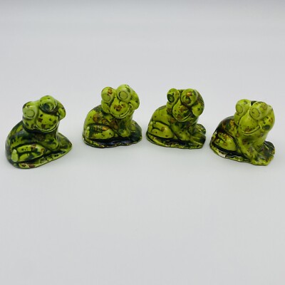 Vintage FROG toothpick holder Set Of 4