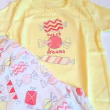 Gymboree Girl 4 4T Gymmies Sweet Dreams Candy Pajamas NWT PJs Summer Yellow