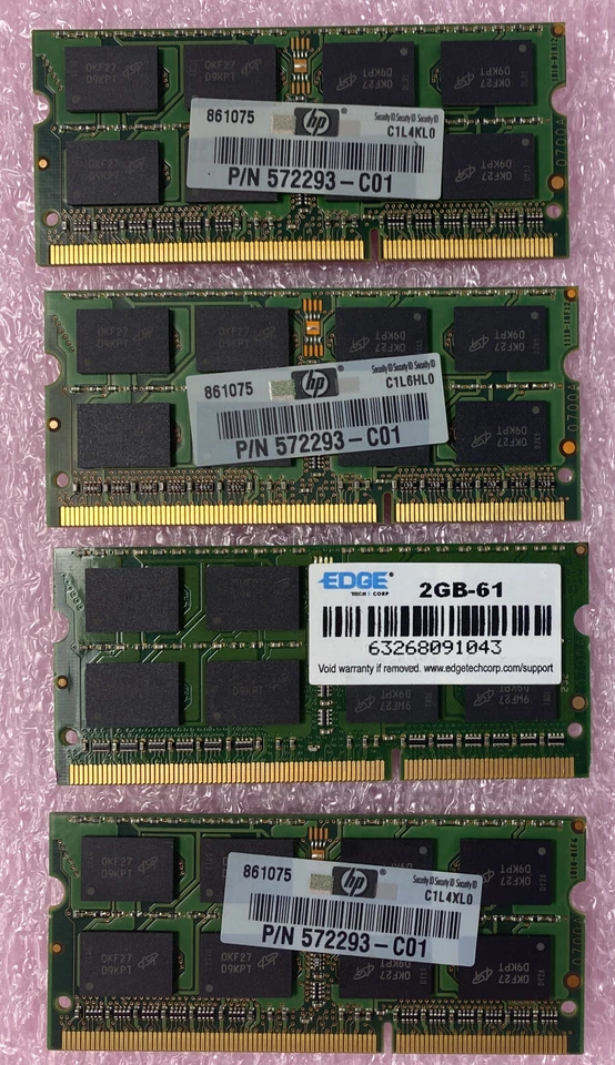 Lot( 4 ) 2GB Micron MT16JSF25664HZ-1G4F1 PC3-10600S DDR3 SO-DIMM 2Rx8 RAM - Image 4 of 4