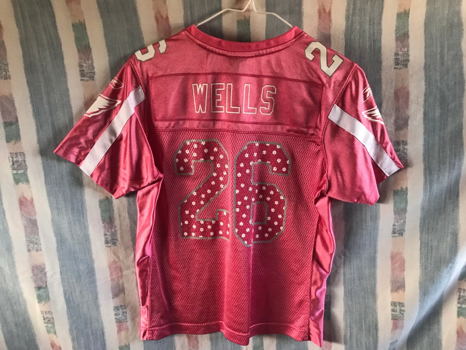 BEANIE WELLS #26 ARIZONA CARDINALS WOMEN'S AUTHENTIC PINK REEBOK NFL JERSEY  MED-image