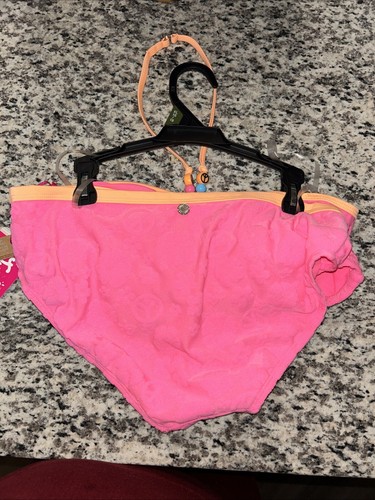 Justice Girls 2-Piece Halter Terry Bikini Swimsuit Size XL 16/18 - Picture 5 of 6