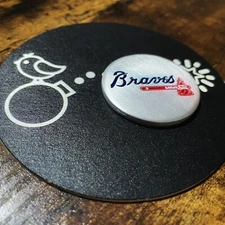 ATLANTA BRAVES 1.5” Laser Engraved Aluminum Golf Ball Marker!