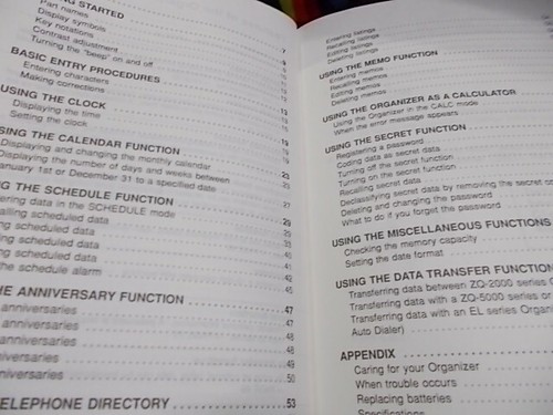 SHARP ELECTRONIC ORGANIZER OPERATION MANUAL ZQ-2000 2200 2400 - Picture 5 of 9