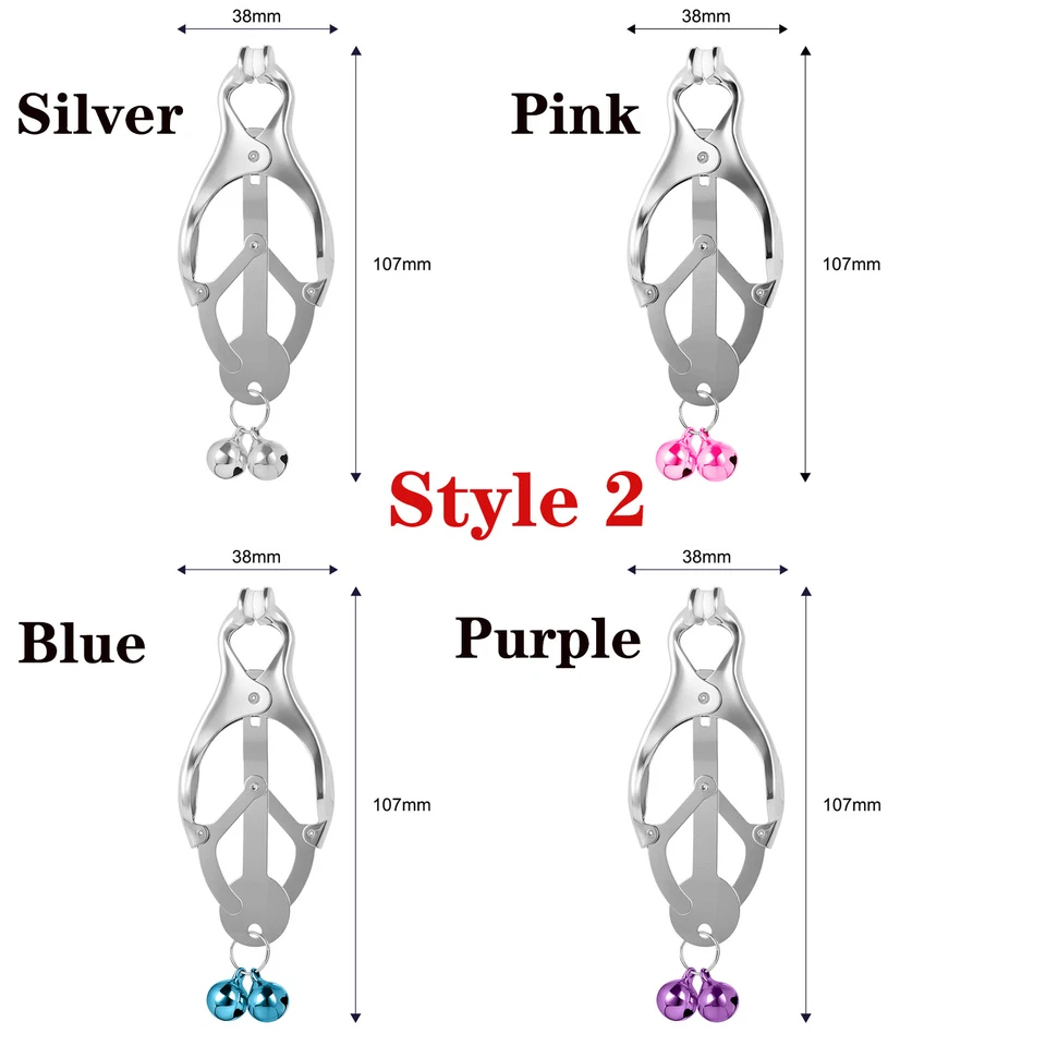 Adjustable Body Chain Clamps Stainless Steel Nipple Clamps Non-Piercing Jewelry - Image 3 of 4