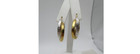 14K Yellow & White Gold  Crisscross Intertwined Double Hoop Earrings [E128] — photo 3