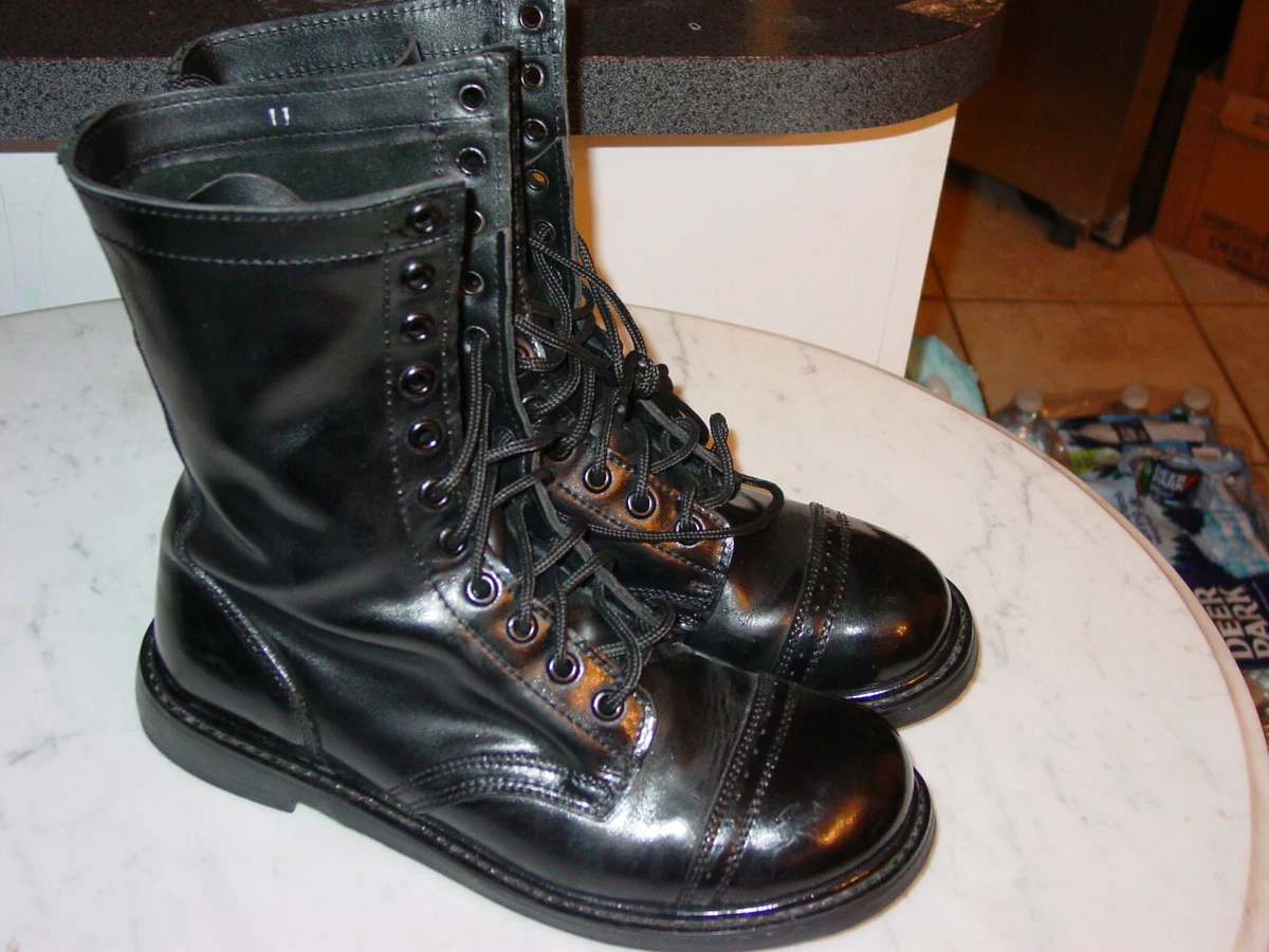 Mens leather top jump boots