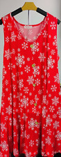 BELAROI Holiday Red Dress W/ Snowflake Pattern Size: 5X