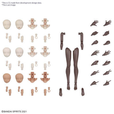 #18 Option Body Parts Arms & Leg (Brown) ''30 Minute Sisters'', Bandai 30MS