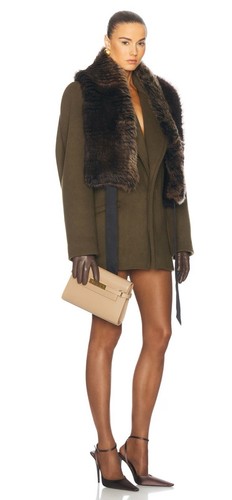SAINT LAURENT Small Manhattan Shoulder Bag Tan Dark Toffee New 675626-0SX0W-2646 - Imagen 13 de 15