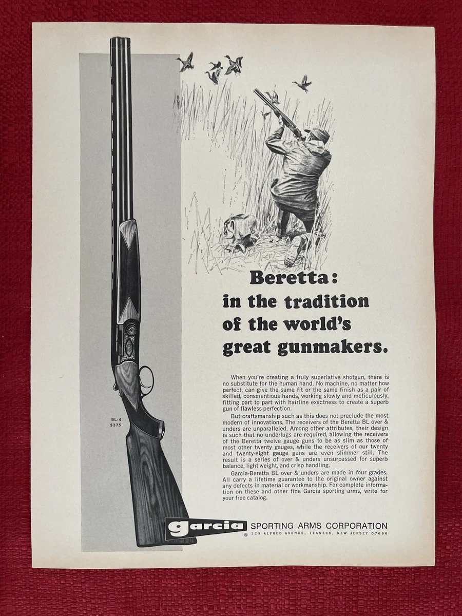 Affiche Publicitaire Vintage Originale – Fabricant Beretta (Thème Militaire/Chaussures ? Suisse)